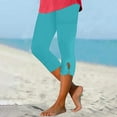 thumbnail image 1 of Babysbule Long Pants for Women Women's Summer High Waisted Solid Color Capris Matching Slim Fitting Yoga Gym Pants, 1 of 6