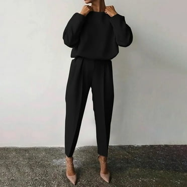 Babysbule Lounge Sets for Women Women's Stylish Loose Long Sleeve Casual Two Piece Set Tracksuit Homewear