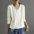 thumbnail image 1 of Babysbule Lounge Sets for Women Women's Long Sleeved V-neck Color T-shirt Tracksuit Homewear, 1 of 7