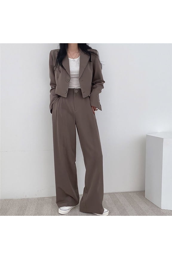 Lounge Sets for Women Women's Stylish High-end Sense Temperament Commuting Suit Long Sleeved Lapel Set Tracksuit Homewear