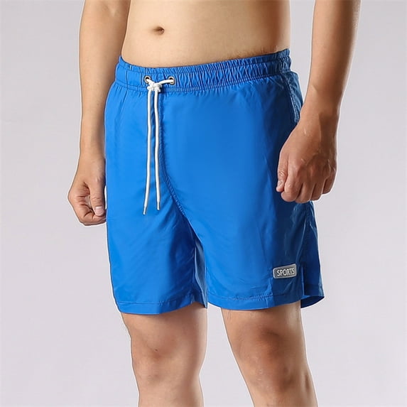 Babysbule Men's Overalls Nylon Shorts Mens Beachwear Summer Thin Swimming Trunks Casual Fit Four Point Sports Shorts