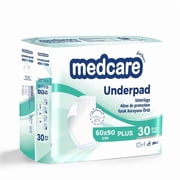 MEDCARE Plus Premium Disposable Underpads, 23.6" x 35.4", 30 Count   5-Layer Hospital-Grade Bed Pads for Incontinence, Puppy Training & Overnight Protection