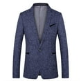 thumbnail image 1 of Babysbule Mens Jackets Fine Check Woolen Men's Slim And Handsome Suit Top, 1 of 4