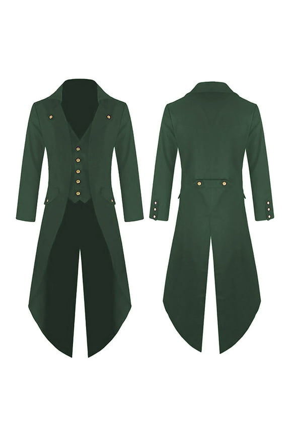 Mens Jackets Men's Fashion Coat Windbreaker Gothic Style Jacket Men's Retro Halloween Coat