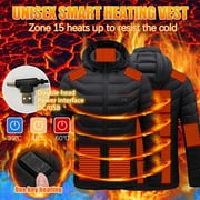 BABYSBULE Mens Jackets Outdoor Warm Clothing Heated For Riding Skiing Fishing Charging Via Heated Coat