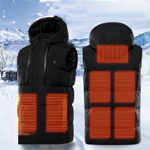 Babysbule Mens Jackets Clearance Plus Size Heated Vest For Men And Women Dual Control 7 Heating Vest Heated Jacket Winter Heating Vest