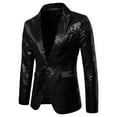 thumbnail image 1 of Babysbule Mens Jackets Men's Autumn And Winter Fashion Personality Sequins Casual Suit Jacket, 1 of 4