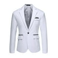 thumbnail image 1 of Babysbule Mens Jackets Men's Stylish Casual Solid Business Wedding Party Outwear Coat Suit Tops, 1 of 5