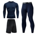 thumbnail image 1 of Babysbule Mens Pants Men's Four Seasons Quick Drying Leisure Fitness Three Piece Long Sleeved Shorts Trousers, 1 of 2