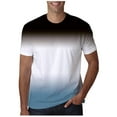 thumbnail image 1 of Babysbule Mens Shirts Men Casual Round Neck Popular Gradient Sport Short Sleeve Tops T-Shirt, 1 of 5