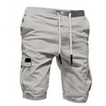 thumbnail image 1 of Babysbule Mens Shorts Men's Sport Pure Color Bandage Casual Loose Sweatpants Drawstring Shorts Pants, 1 of 4