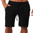 thumbnail image 1 of Babysbule Mens Shorts Men's Summer Fashion Drawstring Elastic Solid Color Loose Casual Five Pants, 1 of 7