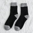thumbnail image 1 of Babysbule Mens Socks Winter Men Coral Fleece Socks Middle Tube Sleeping Home Solid Stocking, 1 of 3