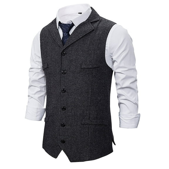 Babysbule Mens Winter Coats Men's Four Seasons Fashion Casual Suit Vest