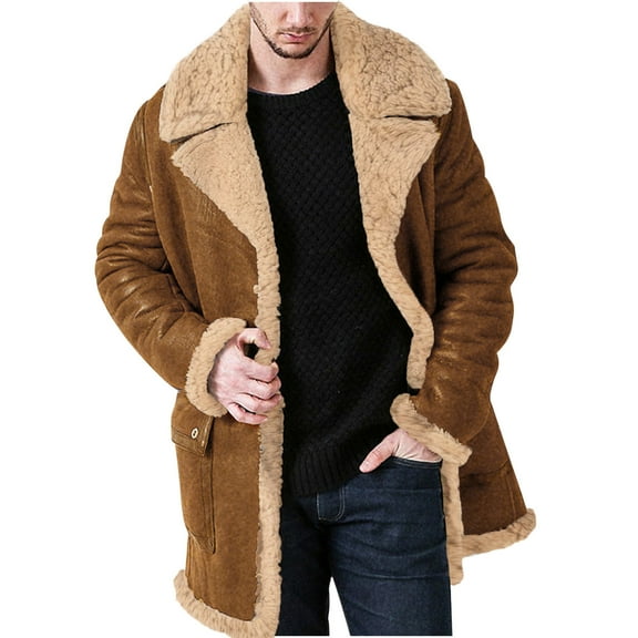 Babysbule Mens Winter Coats Men's Leather Jacket Fashion Stand Collar Punk Motorcycle Winter Leather Jacket Long Sleeve Hoodless Casual Outwear & Jackets