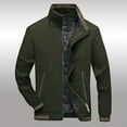 thumbnail image 1 of Babysbule Mens Winter Coats Men's Solid Long Sleeve Coat Zipper Pocket Stand Collar Hooded Jacket, 1 of 7