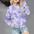 thumbnail image 1 of Babysbule New Arrivals Girls Crewneck Oversized Tie-dye Sweatshirt Kids Fashion Long Sleeve Pullover Tops 1-12 Years, 1 of 5