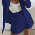 thumbnail image 1 of Babysbule Womens Solid Suit Shorts Summer High Waist With Belt Buttoned Elastic Waist Work Pants With Pockets, 1 of 6