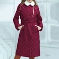 thumbnail image 1 of Babysbule New Womens Winter Coats Womens Winter Clothes Plus Size Warm Lapel Leather Cotton Coat Long Sleeve Jacket, 1 of 5