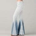 thumbnail image 1 of Babysbule Pants for Women Fashion Women's High Waist Loose Pocket Lace-Up Flared Pants Stretch Cow Jeans Pants, 1 of 6
