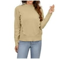 thumbnail image 1 of Babysbule Plus Size Womens Sweaters Women Casual Fashion Pullover Long Sleeve Round-Neck Knitted Sweater Tops Women's Fashion, 1 of 7