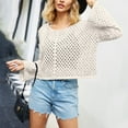 thumbnail image 1 of Babysbule Plus Size Womens Sweaters New Arrivals Women Fashion Casual Color Casual Loose Long Sleeve Sweater Women's Fashion, 1 of 4