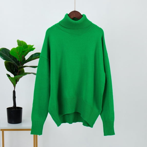 Babysbule Plus Size Womens Sweaters New Arrivals Women's Fall And Winter Loose Knitwear With A Classic Color Sweater Crew-Neck Sweater Women's Fashion