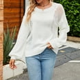 thumbnail image 1 of Babysbule Plus Size Womens Sweaters New Arrivals Women's Fashion Casual Color Long Sleeve Round-Neck Sweate Clearance Women's Fashion, 1 of 9