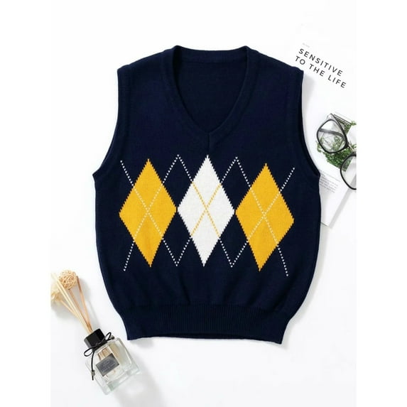 Babysbule Plus Size Womens Sweaters New Arrivals Women's Sweater New Style College Style Sleeveless Sweater Vest Clearance Women's Fashion