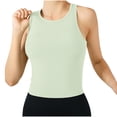 thumbnail image 1 of Babysbule Round Neck Sleeveless Solid Workout Tank Tops Women's Summer Fashion, 1 of 9