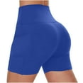 thumbnail image 1 of Babysbule Running Shorts for Women Summer Women's Sport Leggings High Waisted Yoga Workout Exercise For Casual Pocket Summer Pants, 1 of 6