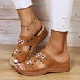 thumbnail image 1 of Babysbule Sandals for Women Summer Ladies Fashion Wedge Heel Embroidery Flower Sandals Women's Shoes, 1 of 4