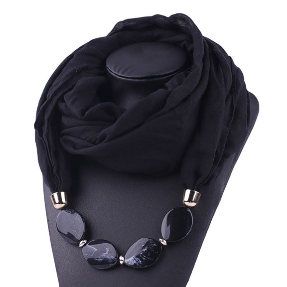 Babysbule Scarf for Women Women CotTon Linen Necklace Pendant Scarf Ethnic Style Soft Necklace Scarf