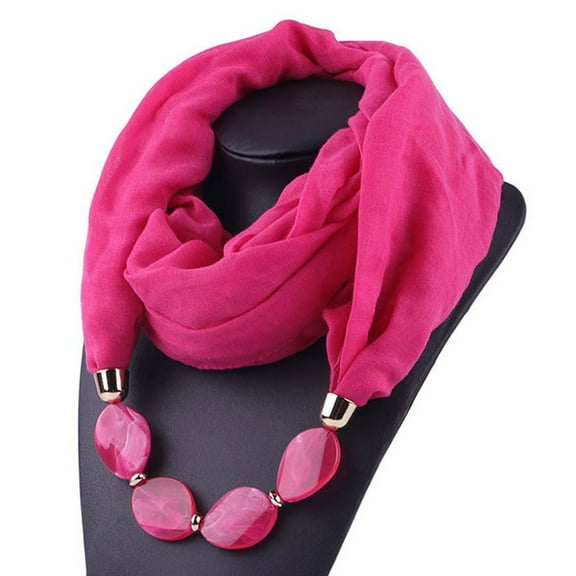 Babysbule Scarf for Women Women CotTon Linen Necklace Pendant Scarf Ethnic Style Soft Necklace Scarf