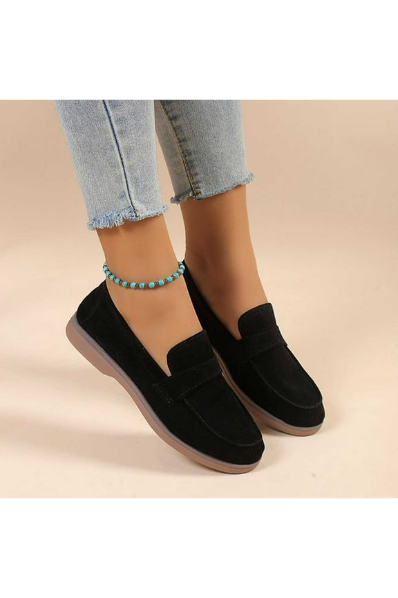 Shoes for Women Woman's Fashion Casual Comfortable Round Toe Low Heels Shoes Solid Color Shoes