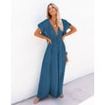 thumbnail image 1 of Babysbule Skirt for Women Plus Size Women's Summer Beach Blouse Button Drawstring Long Skirt Sun Protection Shirt, 1 of 8
