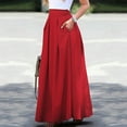 thumbnail image 1 of YUNAFFT Skirt for Women Plus Size Clearance Fashion Women Spring Summer Belt Zipper High Waist Solid Retro Skirt Women Pleated, 1 of 5
