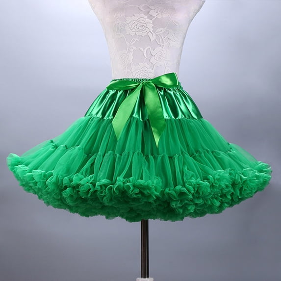 Babysbule Skirt for Women Plus Size Fashion Women's Solid Color Dance Party Dance Ballet Bandage Tutu Skirts