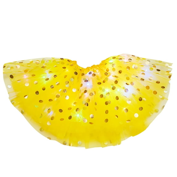 YUNAFFT Skirt for Women Plus Size Clearance Women 3 Level Mesh Tulle Skirt Princess Skirt With LED Small Bulb Skirt