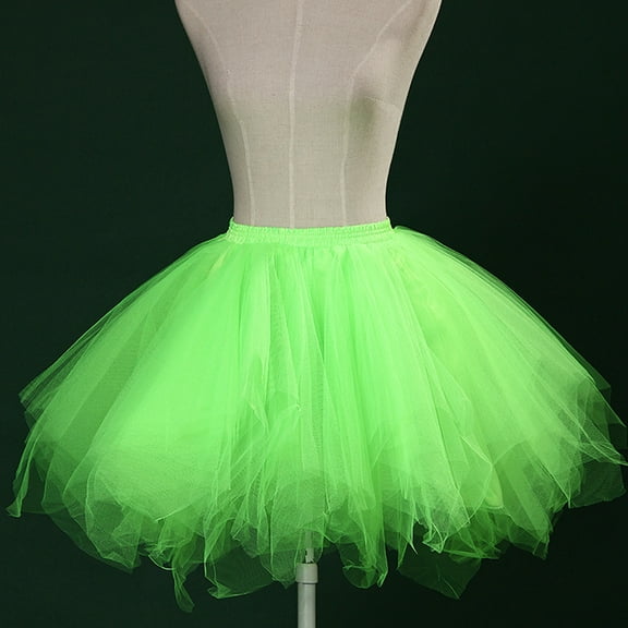 Babysbule Skirt for Women Plus Size Women Mesh Tulle Skirt Princess Elastic Skirt Adult Short Dancing Skirt