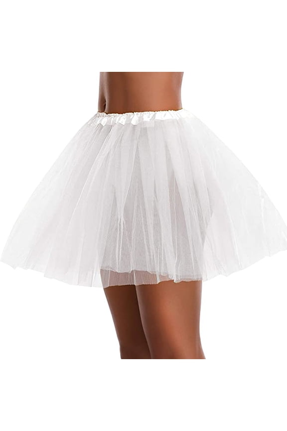 Skirt for Women Plus Size Womens High Breathable Pleated Gauze Short Skirt Adult Dancing Skirt 3 Layered