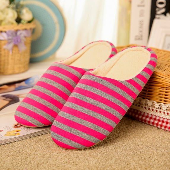Babysbule Slippers for Women Fashion Woman's Warm Home Plush Soft Slippers Anti-slip Winter Floor Bedroom Slipper Shoes