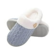 thumbnail image 1 of Babysbule Slippers for Women Ladies Memory Foam Slippers Non-slip Rubber Bottom Ladies Home Slippers Warm Plush Lining Bedroom Home Shoes, 1 of 4