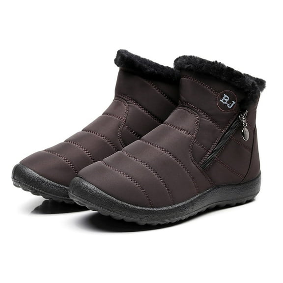 Babysbule Snow Boots for Women Women's Winter Warm Cotton Shoes Nylon Snow Short Boots Women's Shoes