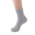 thumbnail image 1 of Babysbule Socks for Men Men's Winter Coral Velvet Home Floor Sleep Tube Solid Male Socks, 1 of 5