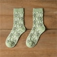 thumbnail image 1 of Babysbule Socks for Women Literature And Art Winter Women's Medium Socks Green High Sleeves Retro Personality Fashionable Socks, 1 of 2