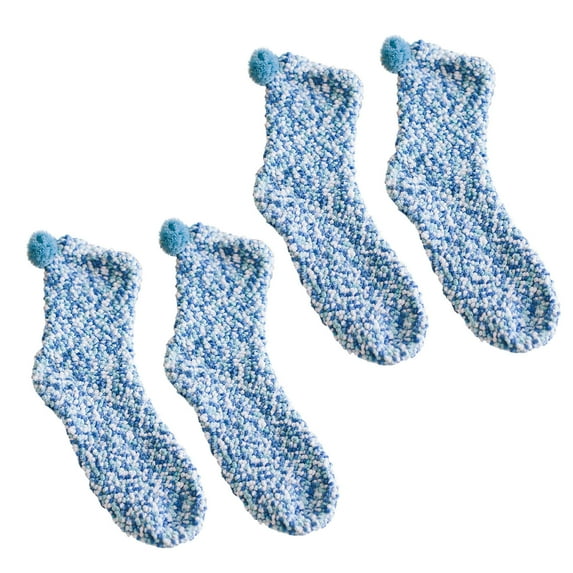 Babysbule Socks for Women Winter Coral Fleece Cake Towel Massage Bottom Tube Female Home Floor