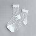 thumbnail image 1 of Babysbule Socks for Women Women Casual Summer Fashion Transparent Silk Dot Socks Short Cute Gift Sock, 1 of 2