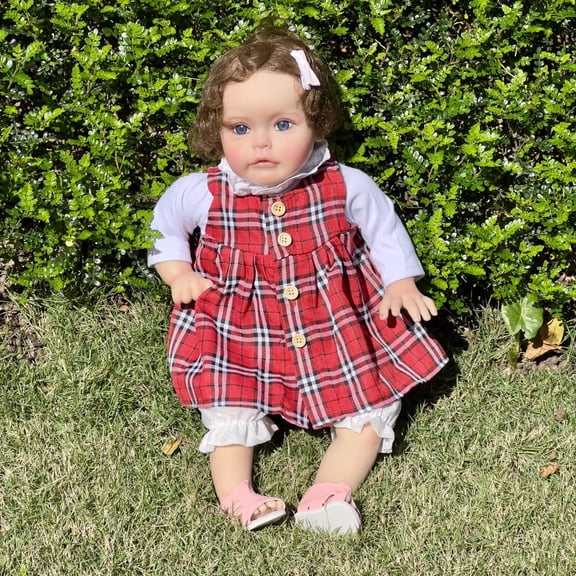 Babysbule Suesue 24-inch Lifelike Reborn Doll Soft Body, Hand-Painted Details, Includes Outfit & Gift Set