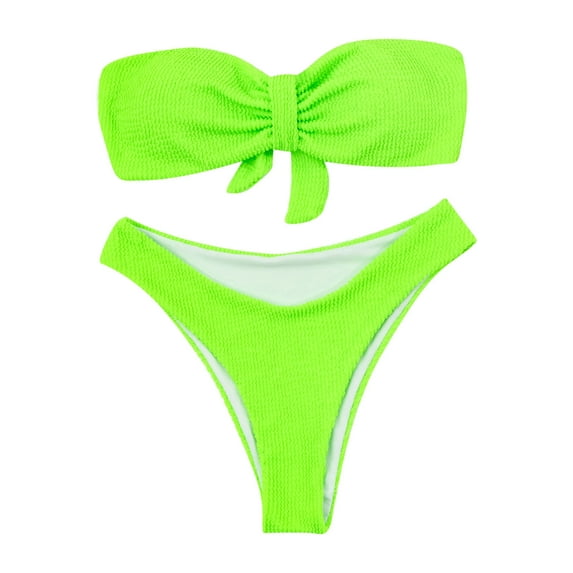 Babysbule Swimsuits for Women Clearance Fashion Women Split Swimsuit Show Waist Solid Color Sexy Bikini